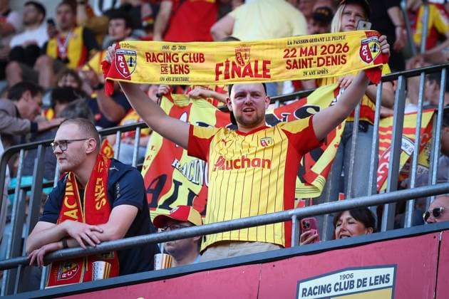 FINALE CDF - RC LENS - NICE PHOTOPQR VOIX DU NORD Maillard ; 22 05 2026 ; Llens le 22 06 2026 ambiance finale coupe de France a lens au stade bollaert Delelis .PHOTO LUDOVIC MAILLARD LA VOIX DU NORD French Cup final football match between RC Lens and OGC Nice at the Stade de France stadium, in Paris, on May 22, 2026.