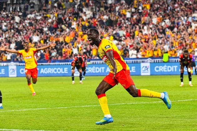 FOOTBALL : RC Lens vs OGC Nice - Coupe de France - Finale - 22 05 2026 Joie des joueurs du RC Lens aprÃ s le but de Abdallah Sima (RC Lens) Saint DenisFrance  Copyright: xBaptistexAutissierx