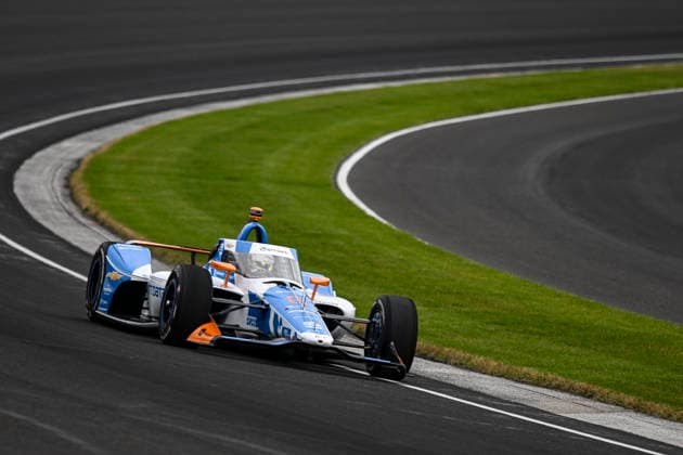 INDIANAPOLIS, IN - MAY 24: Nolan Siegel (6) NTT Data Arrow McLaren Chevrolet drives through turn three during practice on NTT IndyCar, Indy Car, IRL, USA Series Miller Lite Carb Day on May 22, 2026, at the Indianapolis Motor Speedway in Indianapolis, Indiana. (Photo by Michael Allio Icon Sportswire) AUTO: MAY 22 NTT IndyCar Series Miller Lite Carb Day EDITORIAL USE ONLY Icon116260522011