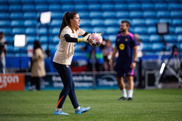 Meritxell Font seen during the FC Barcelona, Barca Femeni Official Training Session before UEFA Womens Champions League 2026 final (Maciej Rogowski Ball Raw Images) Oslo Ullevaal Stadion Norway Copyright: xMaciejxRogowskix maciejrogowski_22052026_fcbarcelona-48