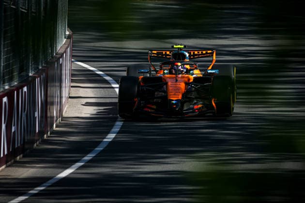 (1) Lando Norris (GBR) - McLaren Mastercard F1 Team - McLaren MCL40 - Mercedes during the Sprint Qualify of Formula 1 AWS Canadian Grand Prix 2026 at Circuit Gilles Villeneuve in Montreal, Canada. Round 7 of the 2026 FIA Formula One World Championship, WM, Weltmeisterschaft held May 22-24, 2026. The Circuit Gilles Villeneuve on Ile Notre-Dame in Montreal, named after the legendary Ferrari driver, hosts the Sprint format for the seventh round. This event weekend features the F1 Sprint format, with a Sprint Shootout and Sprint Race in addition to the standard qualifying session and Grand Prix. Formula 1 AWS Canadian Grand Prix 2026 - Round 7 - Circuit Gilles Villeneuve F1-2026-R07-CAN