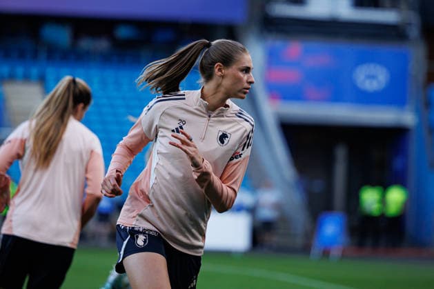 Jule Brand seen during the OL Lyonnes Official Training Session before UEFA Womens Champions League 2026 final (Maciej Rogowski Ball Raw Images) Oslo Ullevaal Stadion Norway Copyright: xMaciejxRogowskix maciejrogowski_22_05_2026_lyoness-8