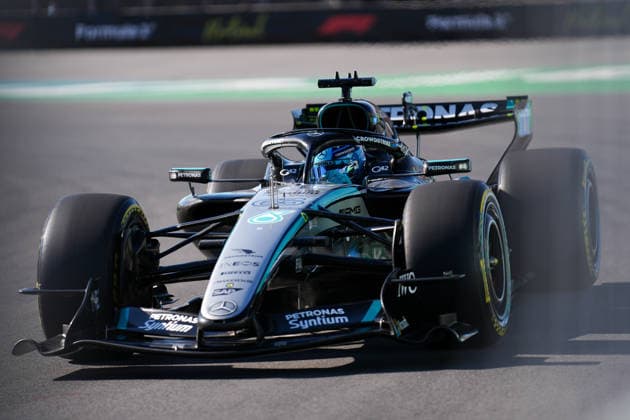 F1 Grand Prix of Canada - Sprint Qualifying MONTREAL, QUEBEC - MAY 22 : George Russell of Great Britain and Mercedes-AMG Petronas F1 team drives during the Sprint Qualifying ahead of F1 Grand Prix of Canada at Circuit Gilles Villeneuve in Montreal, Quebec, Canada on May 22, 2026. Mert Alper Dervis Anadolu Montreal Canada. Editorial use only. Please get in touch for any other usage.  Copyright: x2026xAnadoluxMertxAlperxDervisx