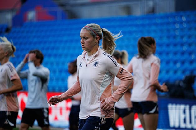 Linsdey Heaps seen during the OL Lyonnes Official Training Session before UEFA Womens Champions League 2026 final (Maciej Rogowski Ball Raw Images) Oslo Ullevaal Stadion Norway Copyright: xMaciejxRogowskix maciejrogowski_22_05_2026_lyoness-9