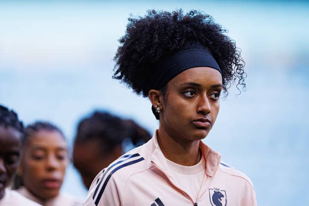 Lily Yohannes seen during the OL Lyonnes Official Training Session before UEFA Womens Champions League 2026 final (Maciej Rogowski Ball Raw Images) Oslo Ullevaal Stadion Norway Copyright: xMaciejxRogowskix maciejrogowski_22_05_2026_lyoness-16
