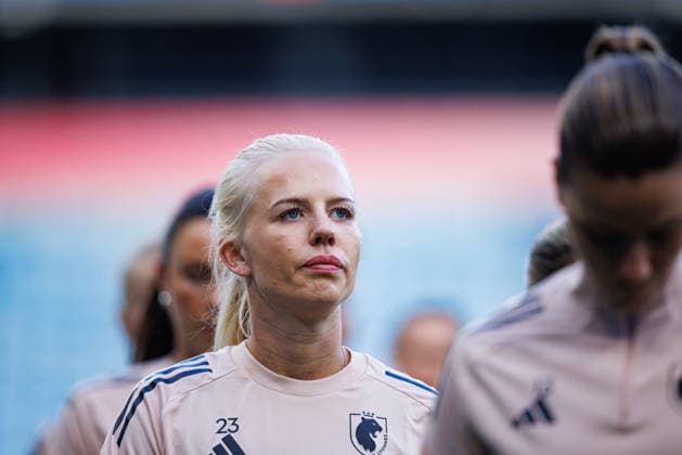 Sofie Svava seen during the OL Lyonnes Official Training Session before UEFA Womens Champions League 2026 final (Maciej Rogowski Ball Raw Images) Oslo Ullevaal Stadion Norway Copyright: xMaciejxRogowskix maciejrogowski_22_05_2026_lyoness-19
