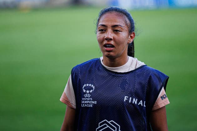 Selma Bacha seen during the OL Lyonnes Official Training Session before UEFA Womens Champions League 2026 final (Maciej Rogowski Ball Raw Images) Oslo Ullevaal Stadion Norway Copyright: xMaciejxRogowskix maciejrogowski_22_05_2026_lyoness-42