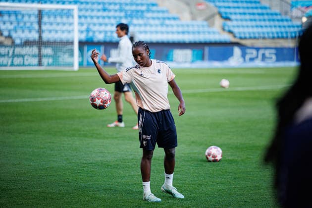 Vicki Becho seen during the OL Lyonnes Official Training Session before UEFA Womens Champions League 2026 final (Maciej Rogowski Ball Raw Images) Oslo Ullevaal Stadion Norway Copyright: xMaciejxRogowskix maciejrogowski_22_05_2026_lyoness-44