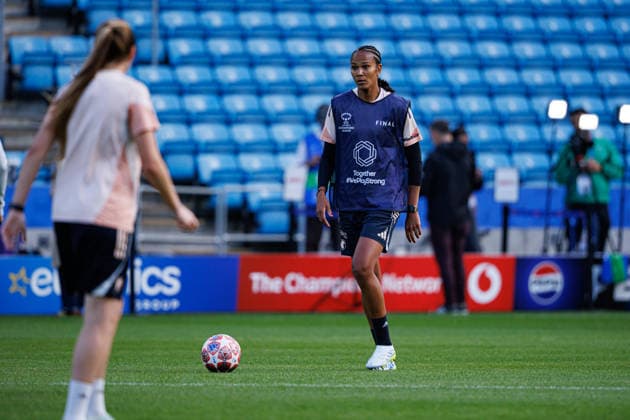 Wendie Renard seen during the OL Lyonnes Official Training Session before UEFA Womens Champions League 2026 final (Maciej Rogowski Ball Raw Images) Oslo Ullevaal Stadion Norway Copyright: xMaciejxRogowskix maciejrogowski_22_05_2026_lyoness-53