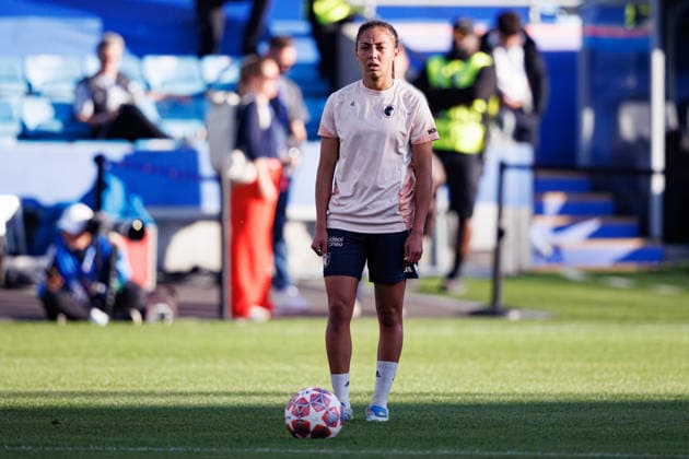 Selma Bacha seen during the OL Lyonnes Official Training Session before UEFA Womens Champions League 2026 final (Maciej Rogowski Ball Raw Images) Oslo Ullevaal Stadion Norway Copyright: xMaciejxRogowskix maciejrogowski_22_05_2026_lyoness-83