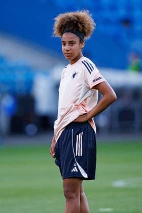 Ashley Lawrence seen during the OL Lyonnes Official Training Session before UEFA Womens Champions League 2026 final (Maciej Rogowski Ball Raw Images) Oslo Ullevaal Stadion Norway Copyright: xMaciejxRogowskix maciejrogowski_22_05_2026_lyoness-86