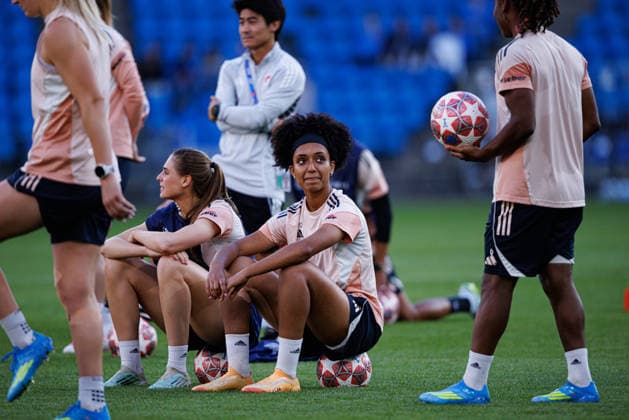 Lily Yohannes seen during the OL Lyonnes Official Training Session before UEFA Womens Champions League 2026 final (Maciej Rogowski Ball Raw Images) Oslo Ullevaal Stadion Norway Copyright: xMaciejxRogowskix maciejrogowski_22_05_2026_lyoness-96