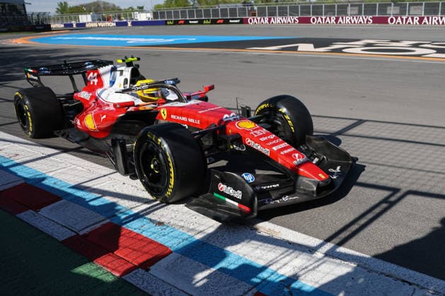 RECORD DATE NOT STATED 22nd May 2026; Circuit Gilles Villeneuve, Montreal, Quebec, Canada; 2026 FIA Formula 1 Canadian Grand Prix, Free Practice Day; Lewis Hamilton (44) of Great Britain and Scuderia Ferrari HP at the wall of champions ArtxVega