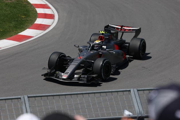 RECORD DATE NOT STATED 22nd May 2026; Circuit Gilles Villeneuve, Montreal, Quebec, Canada; 2026 FIA Formula 1 Canadian Grand Prix, Free Practice Day; Gabriel Bortoleto (5) of Brazil and Audi Revolut F1 Team at the exit of turn 10 ArtxVega