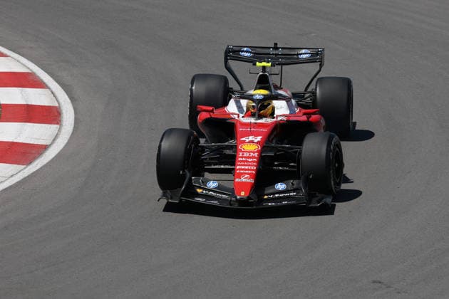 RECORD DATE NOT STATED 22nd May 2026; Circuit Gilles Villeneuve, Montreal, Quebec, Canada; 2026 FIA Formula 1 Canadian Grand Prix, Free Practice Day; Lewis Hamilton (44) of Great Britain and Scuderia Ferrari HP on turn 10 ArtxVega