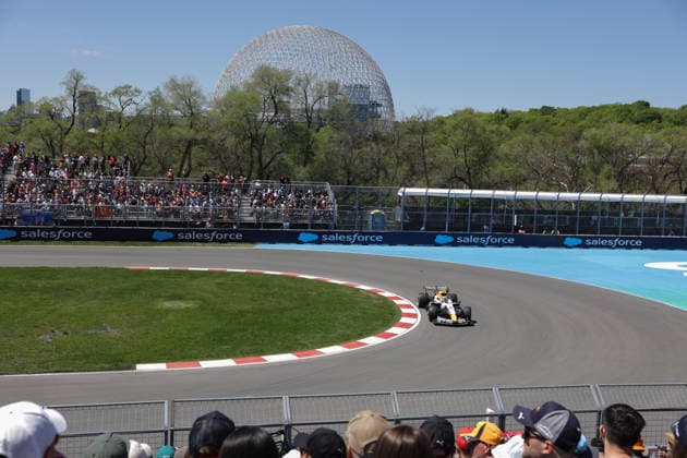 RECORD DATE NOT STATED 22nd May 2026; Circuit Gilles Villeneuve, Montreal, Quebec, Canada; 2026 FIA Formula 1 Canadian Grand Prix, Free Practice Day; Liam Lawson (30) of New Zealand and Visa Cash App Racing Bulls Formula One Team at turn 10 ArtxVega
