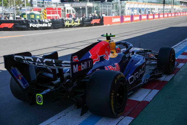 RECORD DATE NOT STATED 22nd May 2026; Circuit Gilles Villeneuve, Montreal, Quebec, Canada; 2026 FIA Formula 1 Canadian Grand Prix, Free Practice Day; Isack Hadjar (6) of France and Oracle Red Bull Racing getting close the wall of champions ArtxVega