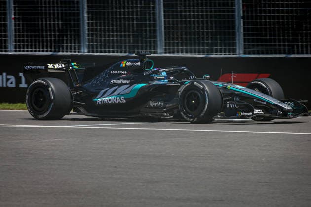 ENGINES - Formula 1 - Formula 1 AWS Canadian Grand Prix 2026 - Round 7 - Circuit Gilles Villeneuve Photo by IPA ABACAPRESS.COM84984031 - (63) George Russell - Mercedes-AMG PETRONAS F1 Team during the Free Practice of Formula 1 AWS Canadian Grand Prix 2026 at Circuit Gilles Villeneuve in Montreal, Canada. Round 7 of the 2026 FIA Formula One World Championship, WM, Weltmeisterschaft held May 22-24, 2026. The Circuit Gilles Villeneuve on Ile Notre-Dame in Montreal, named after the legendary Ferrari driver, hosts the Sprint format for the seventh round. This event weekend features the F1 Sprint format, with a Sprint Shootout and Sprint Race in addition to the standard qualifying session and Grand Prix. during Formula 1 AWS Canadian Grand Prix 2026 - Round 7 - Circuit Gilles Villeneuve, Formula 1 Championship in , , May 22 2026 Copyright: xIPAxSport ABACAx