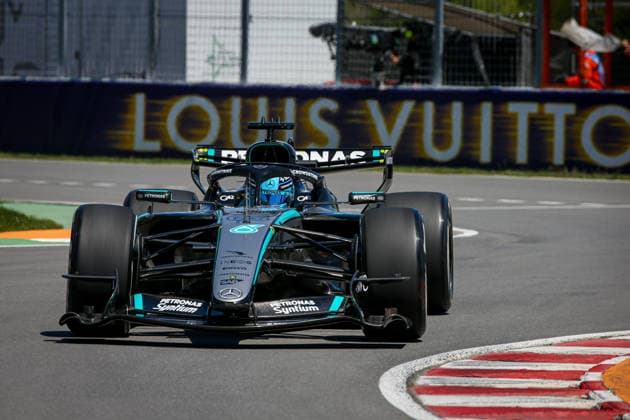ENGINES - Formula 1 - Formula 1 AWS Canadian Grand Prix 2026 - Round 7 - Circuit Gilles Villeneuve Photo by IPA ABACAPRESS.COM84984039 - (63) George Russell - Mercedes-AMG PETRONAS F1 Team during the Free Practice of Formula 1 AWS Canadian Grand Prix 2026 at Circuit Gilles Villeneuve in Montreal, Canada. Round 7 of the 2026 FIA Formula One World Championship, WM, Weltmeisterschaft held May 22-24, 2026. The Circuit Gilles Villeneuve on Ile Notre-Dame in Montreal, named after the legendary Ferrari driver, hosts the Sprint format for the seventh round. This event weekend features the F1 Sprint format, with a Sprint Shootout and Sprint Race in addition to the standard qualifying session and Grand Prix. during Formula 1 AWS Canadian Grand Prix 2026 - Round 7 - Circuit Gilles Villeneuve, Formula 1 Championship in , , May 22 2026  Copyright: xIPAxSport ABACAx