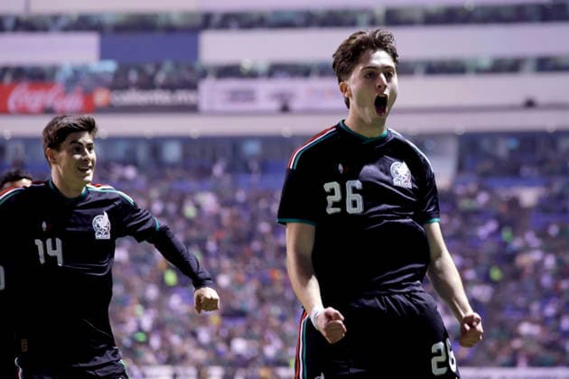 MEXICO national team, Nationalteam International Friendly, Länderspiel, Nationalmannschaft MEXICO NATIONAL TEAM INTERNATIONAL FRIENDLY MEXICO VS GHANA 22052026 PUEBLA, PUEBLA. Action photo of Brian Gutierrez of the Mexico national soccer team, celebrating a goal against Ghana during friendly, held at the Estadio Cuauhtemoc of Puebla, Mexico. Foto de accion de Brian Gutierrez de la Seleccion Nacional de Mexico, festejando un gol durante juego amistoso en contra de Ghana, celebrado en el Estadio Cuauhtemoc de Puebla, Mexico PHOTO BY IMAGENSHOP AGENCIA FOTOGRAFICA PUEBLA PUEBLA MEXICO Copyright: xJorgexReyesx