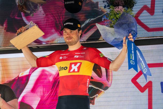 70th 4 Jours de Dunkerque 2026 - Stage 3 Norwegian rider Rasmus Tiller of Uno-X Mobility wins stage 3 of the Quatre Jours De Dunkerque Grand Prix Des Hauts De France, between La Sentinelle and Wallers Arenberg in the north of France, on May 22, 2026. Wallers Arenberg France  Copyright: xGautierxDemouveauxx originalFilename:demouveaux-notitle260522_npCrc.jpg