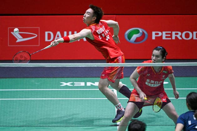 260522 -- KUALA LUMPUR, May 22, 2026 -- Guo Xinwa L Chen Fanghui compete during the mixed doubles quarterfinal between Presley Smith Jennie Gai of the United States and Guo Xinwa Chen Fanghui of China at 2026 Malaysia Masters badminton tournament in Kuala Lumpur, Malaysia, May 22, 2026. Photo by Xinhua SPMALAYSIA-KUALA LUMPUR-BADMINTON-MALAYSIA MASTERS-MIXED DOUBLES ChongxVoonxChung  (SP)MALAYSIA-KUALA LUMPUR-BADMINTON-MALAYSIA MASTERS-MIXED DOUBLES IMAGO ChongxVoonxChung  imago images 0857323545