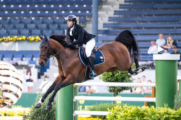 321 Matias Larocca on Sweet Balou De Dreve (ARG) during the TSCHIO 2026 (CHIO 2026) - 2nd Competition Youngster-Tour - CSIYH1* - Jumping competition for young horses at the Allianz Park in Aachen, Germany  Copyright: xMartinxPitschx xSPPx Sportspressphoto_152056