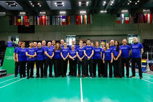 BADMINTON - Austrian Open GRAZ,AUSTRIA,23.MAY.26 - BADMINTON - Austrian Open. Image shows the Line Judges.  GEPAxpictures xJamesxDoak