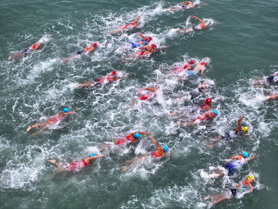 2026 Lianyungang Triathlon Asian Cup Contestants compete in the Excellent Group of the 2026 Lianyungang Triathlon Asian Cup in Lianyungang, Jiangsu Province, China on May 23, 2026. Lianyungang Jiangsu China  Copyright: xCFOTOx i1779547962381