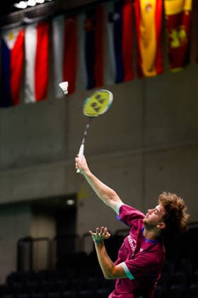 BADMINTON - Austrian Open GRAZ,AUSTRIA,23.MAY.26 - BADMINTON - Austrian Open. Image shows Tadeas Brazda (CZE).  GEPAxpictures xJamesxDoak