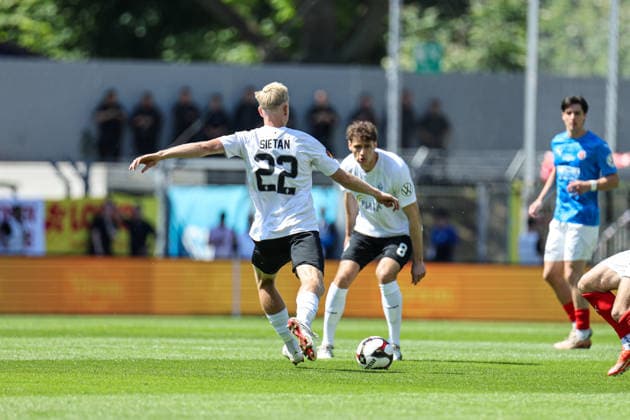 Janne Sietan (SV Waldhof Mannheim, 22) beim BfV-Pokalfinale VfR Mannheim - SV Waldhof Mannheim 07 am 23.05.26 in Carl Benz Stadion, Mannheim xamx Foto: Alfio Marino