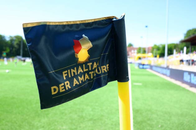 Eckfahne beim Finaltag der Amateure. Fußball I Herren I Lotto Pokal I Saison 2025-2026 I Finale I SC Vorwärts Wacker04 Billstedt - HEBC I 23.05.2026 I Stadion Hoheluft