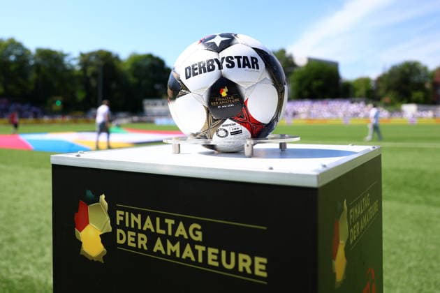 Spielball beim Finaltag der Amateure. Fußball I Herren I Lotto Pokal I Saison 2025-2026 I Finale I SC Vorwärts Wacker04 Billstedt - HEBC I 23.05.2026 I Stadion Hoheluft