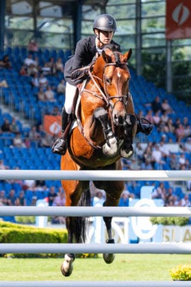 243 Gilles Thomas on Riesling Van T Roosakker (BEL) during the TSCHIO 2026 (CHIO 2026) - Prize of CHIO Aachen CAMPUS - CSI5* - Jumping competition at the Allianz Park in Aachen, Germany  Copyright: xMartinxPitschx xSPPx Sportspressphoto_152088
