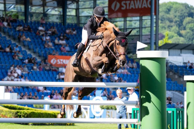 287 Sophie Hinners on Iron Dames Kaleni Jo (GER) during the TSCHIO 2026 (CHIO 2026) - Prize of CHIO Aachen CAMPUS - CSI5* - Jumping competition at the Allianz Park in Aachen, Germany  Copyright: xMartinxPitschx xSPPx Sportspressphoto_152090