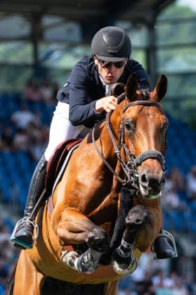 138 Karl Cook on Caracole De La Roque (USA) during the TSCHIO 2026 (CHIO 2026) - Prize of CHIO Aachen CAMPUS - CSI5* - Jumping competition at the Allianz Park in Aachen, Germany  Copyright: xMartinxPitschx xSPPx Sportspressphoto_152093