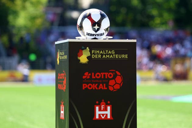 Spielball beim Finaltag der Amateure. Fußball I Herren I Lotto Pokal I Saison 2025-2026 I Finale I SC Vorwärts Wacker04 Billstedt - HEBC I 23.05.2026 I Stadion Hoheluft