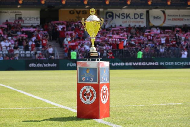 Der Brandenburger Landespokal Fussball Landespokal Brandenburgt 2025 2026 Finale FC Energie Cottbus - VfB Krieschow 1921