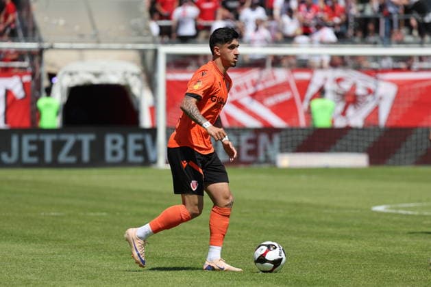19 Jannis Boziaris (Energie Cottbus) Fussball Landespokal Brandenburgt 2025 2026 Finale FC Energie Cottbus - VfB Krieschow 1921