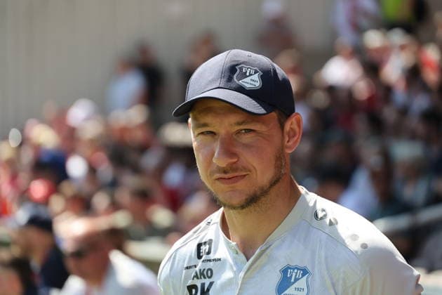 Trainer: Robert Koch (Krieschow) Fussball Landespokal Brandenburgt 2025 2026 Finale FC Energie Cottbus - VfB Krieschow 1921