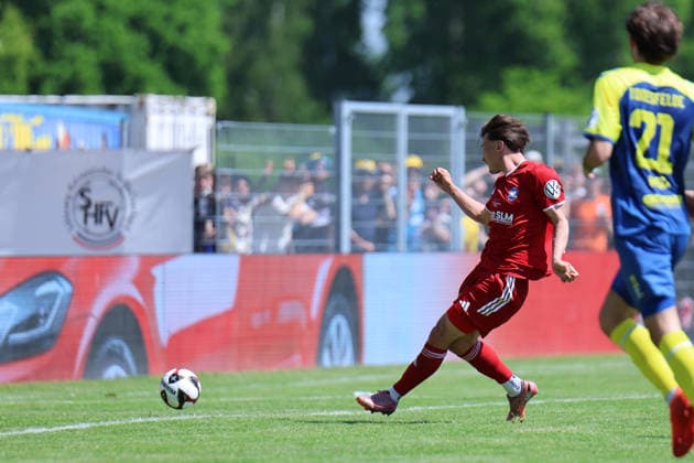 Fußball I Herren I Saison 2025-2026 I SHFV-Lotto-Pokal I Finale I SV Todesfelde - 1.FC Phönix Lübeck I 23.05.2026 Jonathan Stöver (10, 1. FC Phönix Lübeck) mit dem 0:2 Todesfelde Joda Sportpark Schleswig Holstein Deutschland Copyright: xLobeca FabianxLamprechtx