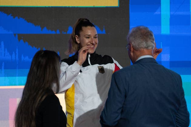 23.05.2026, xhfmx, Karate EKF Senior Championships 2026, Siegerehrung der Athleten 61st European Karate Championships in Frankfurt (DFL DFB REGULATIONS PROHIBIT ANY USE OF PHOTOGRAPHS as IMAGE SEQUENCES and or QUASI-VIDEO) Frankfurt