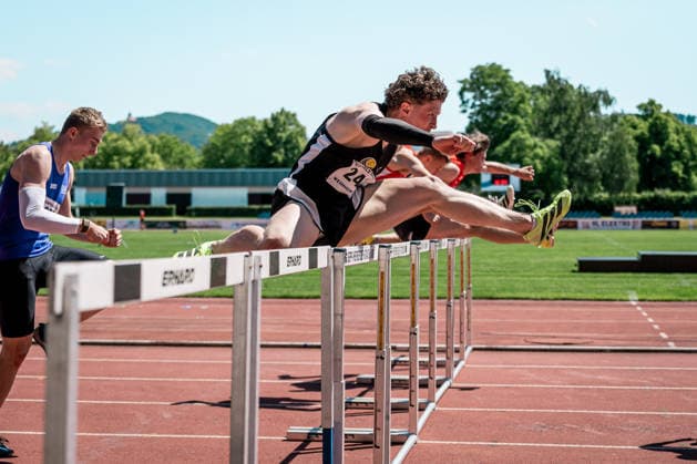 Bruno Betz (LAZ Ludwigsburg, 243, 110m Huerden Maenner), GER, Leichtathletik, Athletics, Kurpfalz Gala, Weinheim, 23.05.2026, GER, Leichtathletik, Athletics, Kurpfalz Gala, Weinheim, 23.05.2026 Weinheim Copyright: xStefanxMayerx EP_SMR