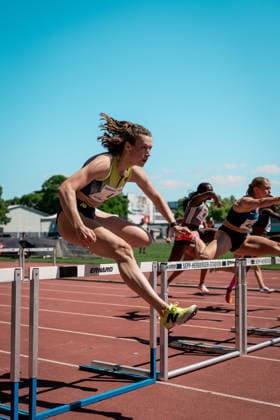 Marlene Meier (TSV Bayer 04 Leverkusen, 4, 100m Huerden Frauen), GER, Leichtathletik, Athletics, Kurpfalz Gala, Weinheim, 23.05.2026, GER, Leichtathletik, Athletics, Kurpfalz Gala, Weinheim, 23.05.2026 Weinheim Copyright: xStefanxMayerx EP_SMR