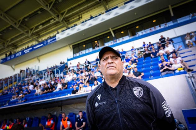 Jena , 230526, Finale Fussball Thüringenpokal , FC Carl-Zeiss Jena gegen ZFC Meuselwitz im Bild: Trainer Volkun Uluc (Jena)
