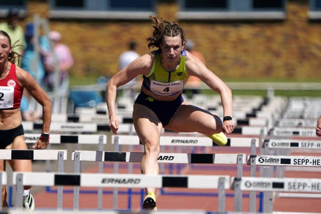 Leichtathletik, athletics, BuS Kurpfalz Gala , 23.05.2026 , Sepp Herberger Stadion Weinheim, 100m Hürden Frauen Marlene Meier, TSV Bayer 04 Leverkusen,