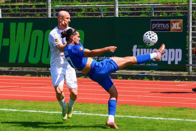 2026_05_23,VSG Altglienicke vs BFC Dynamo, Landespokalfinale , Regionalliga, Mommsenstadion Ogulcan Tezel (VSG Altglienicke, 17) , Willi Reincke (BFC Dynamo, 28) im Zweikampf Berlin Berlin Germany