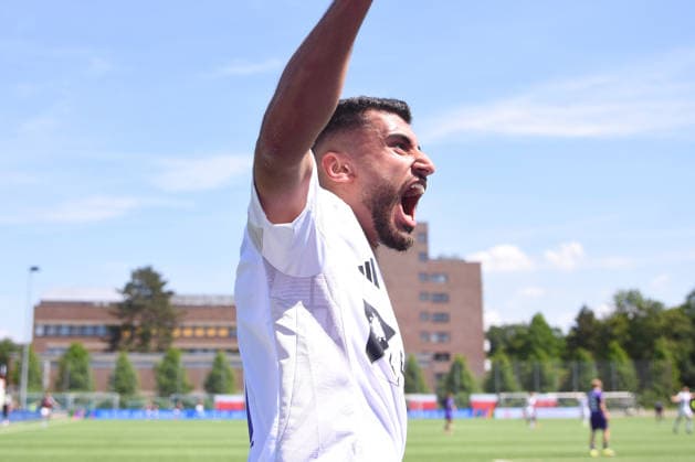 Fußball I Herren I Saison 2025 2026 I Verbandspokal I Finale I SC Vorwärts Wacker 04 Billstedt - Hamburg-Eimsbütteler BC I 23.05.2026 Hammed Umer Nawaz ( 11, HEBC) jubelt nach dem 3. Tor (Nur zur redaktionellen Nutzung.) Hamburg Stadion Hoheluft, Lokstedter Steindamm 87 Hamburg Deutschland Copyright: xLobeca RobertoxSeidelx