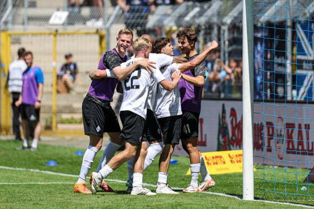 Freude bei den Buwe es steht 0-2 beim BfV-Pokalfinale VfR Mannheim - SV Waldhof Mannheim 07 am 23.05.26 in Carl Benz Stadion, Mannheim xamx Foto: Alfio Marino *** Joy with the Buwe it is 0 2 at the BfV Cup Final VfR Mannheim SV Waldhof Mannheim 07 on 23 05 26 in Carl Benz Stadium, Mannheim xamx Photo Alfio Marino Copyright: