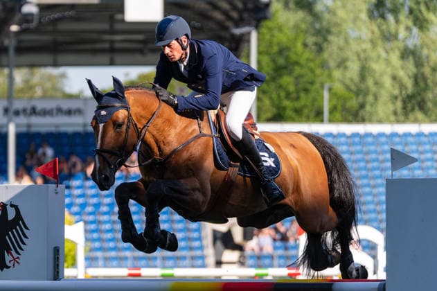 147 Daniel Deusser on Silence Dwerse Hagen (GER) during the TSCHIO 2026 (CHIO 2026) - 2nd Competition Youngster-Tour - CSIYH1* - Jumping competition for young horses at the Allianz Park in Aachen, Germany  Copyright: xMartinxPitschx xSPPx Sportspressphoto_152190